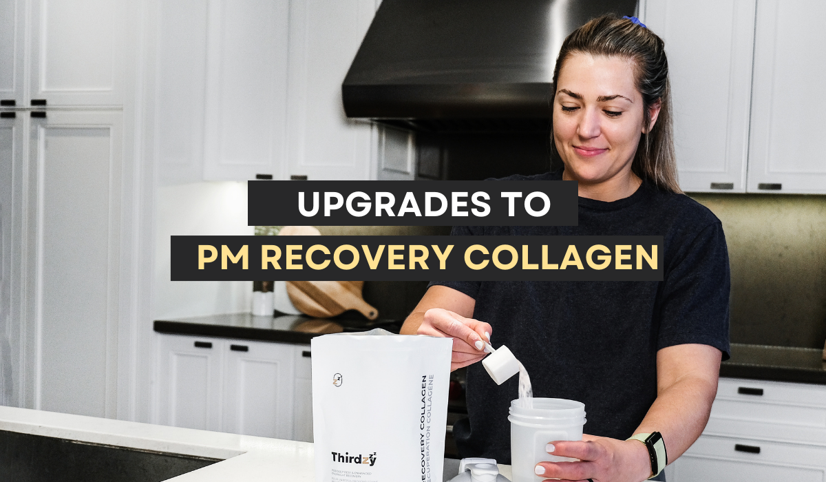 Woman taking PM Recovery Collage